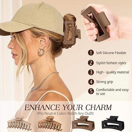 Silicon hair clips